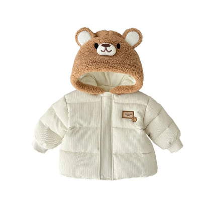 Winterjacke mit Kapuze & Ohren / Innenleben aus Fleece / Kapuze aus Teddyfell