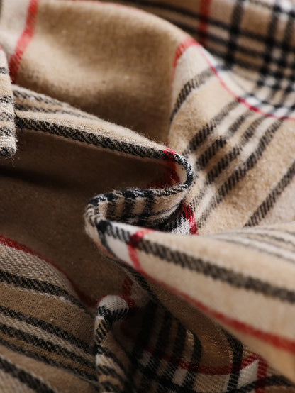 Modern Kid Premium Mädchenkleid mit Karomuster & Haarband