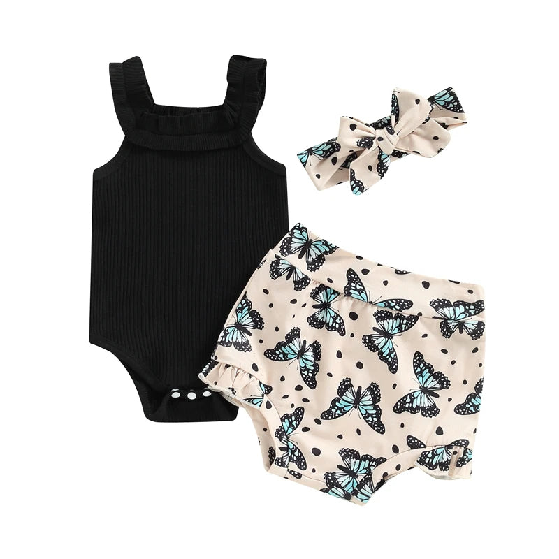 Set 3-teilig für Mädchen | Sommermode für Baby- und Kleinkinder