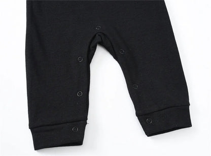 Baby Strampler einfarbig in Schwarz