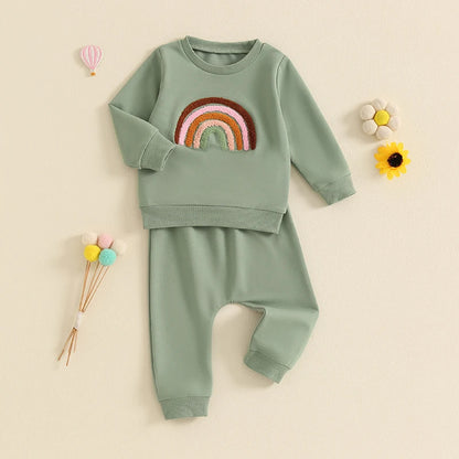 Baby Set 2-teilig für Mädchen | Regenbogen