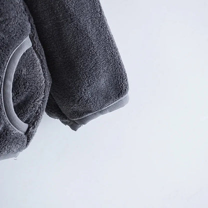Einfarbige Fleecejacke für Jungen & Mädchen ohne Kapuze