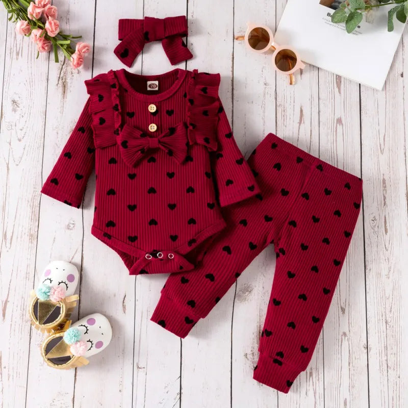 Baby Set 3-teilig für Mädchen | Sweet Heart