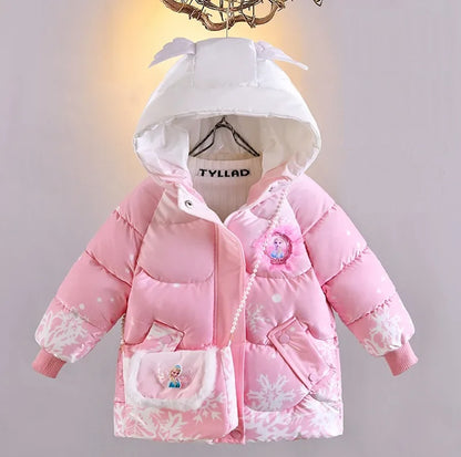 Winterjacke mit Kapuze / Innenleben aus Fleece / Daunenjacke / Steppjacke