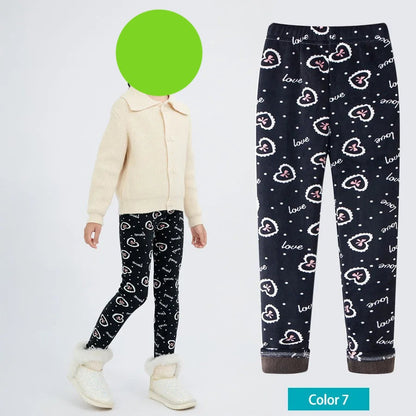 Leggings für Mädchen mit Fleece-Innenleben