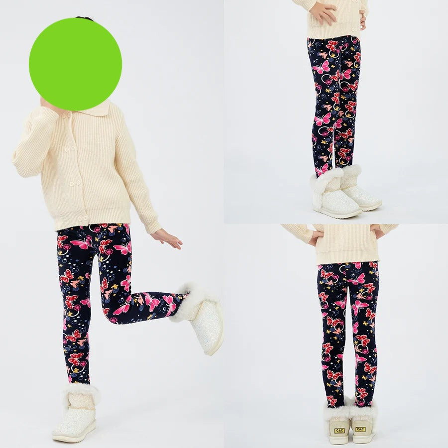 Leggings für Mädchen mit Fleece-Innenleben