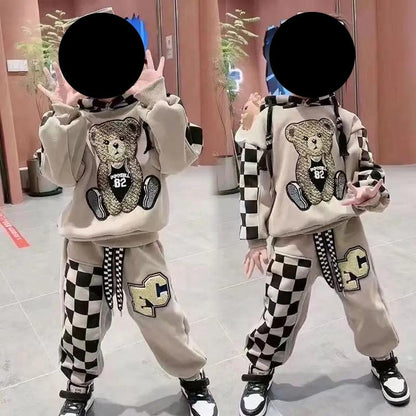 Kuscheliger Bären-Hoodie & Jogger-Set für Kinder