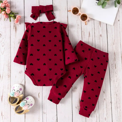 Baby Set 3-teilig für Mädchen | Sweet Heart