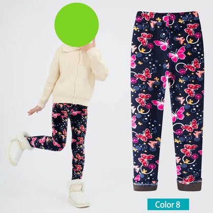 Leggings für Mädchen mit Fleece-Innenleben
