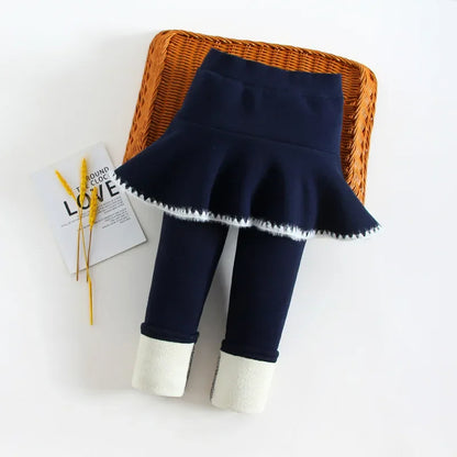 Leggings mit Rock und kuscheligem Fleece-Innenleben