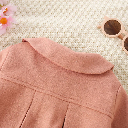 Baby Mantel für Mädchen - Schwarz, Rosa oder Beige