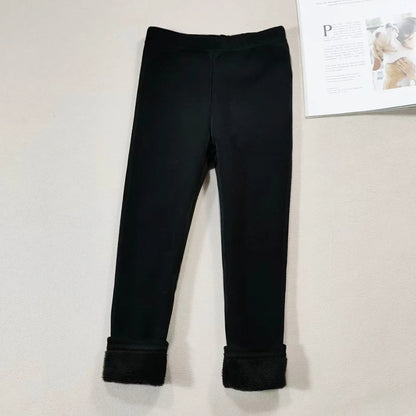 Leggings gefüttert einfarbig für Mädchen