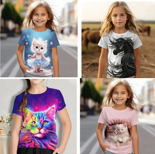 Kinder-T-Shirts mit Tiermotiven