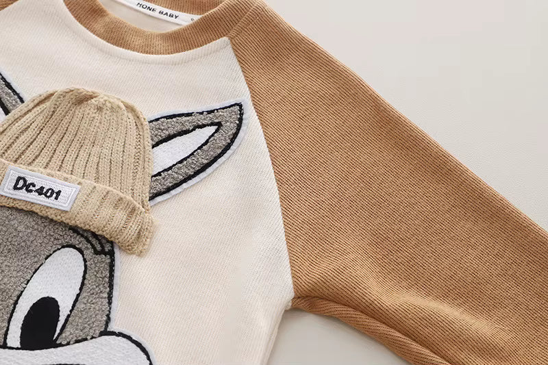Zweiteiliges Kinder-Set „Häschen“ – Pullover & Hose aus Soft-Sweat