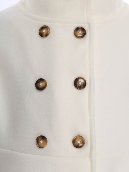 Festlicher Mädchenmantel mit Kunstfellbesatz – warm gefüttert & edel in Creme