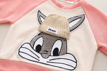 Zweiteiliges Kinder-Set „Häschen“ – Pullover & Hose aus Soft-Sweat