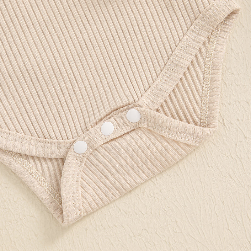 2-teiliges Baby Outfit mit Cordrock – langärmeliger Body & Trägerrock