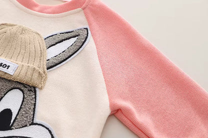 Zweiteiliges Kinder-Set „Häschen“ – Pullover & Hose aus Soft-Sweat