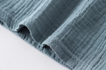 Jungen Musselin Set 2-teilig – Sommer Outfit mit Knopfleiste