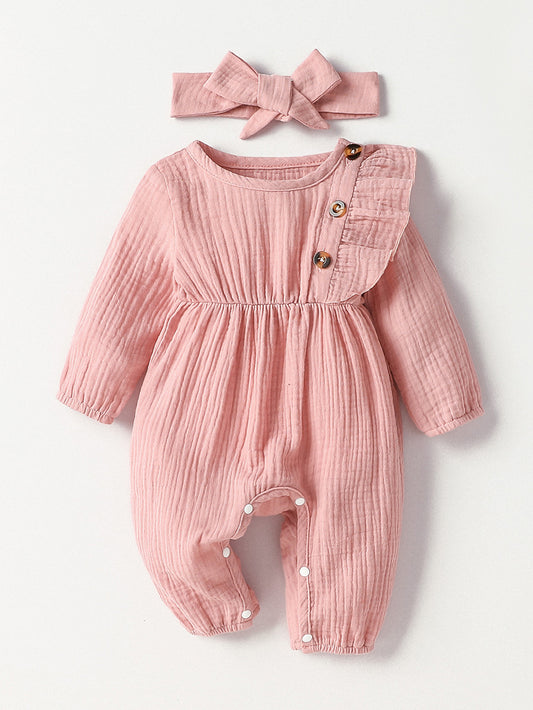 Baby-Strampler mit Schleifen-Stirnband