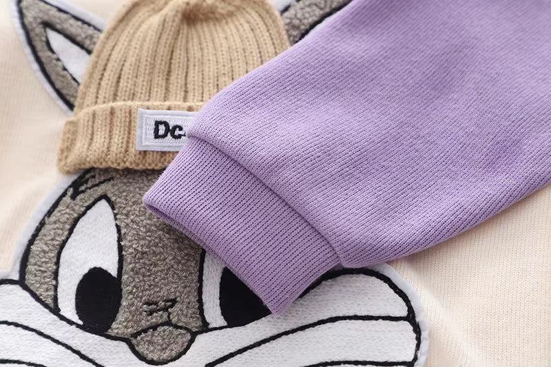Zweiteiliges Kinder-Set „Häschen“ – Pullover & Hose aus Soft-Sweat