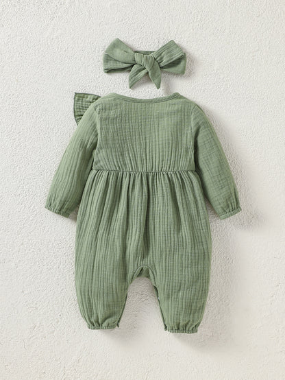 Baby-Strampler mit Schleifen-Stirnband