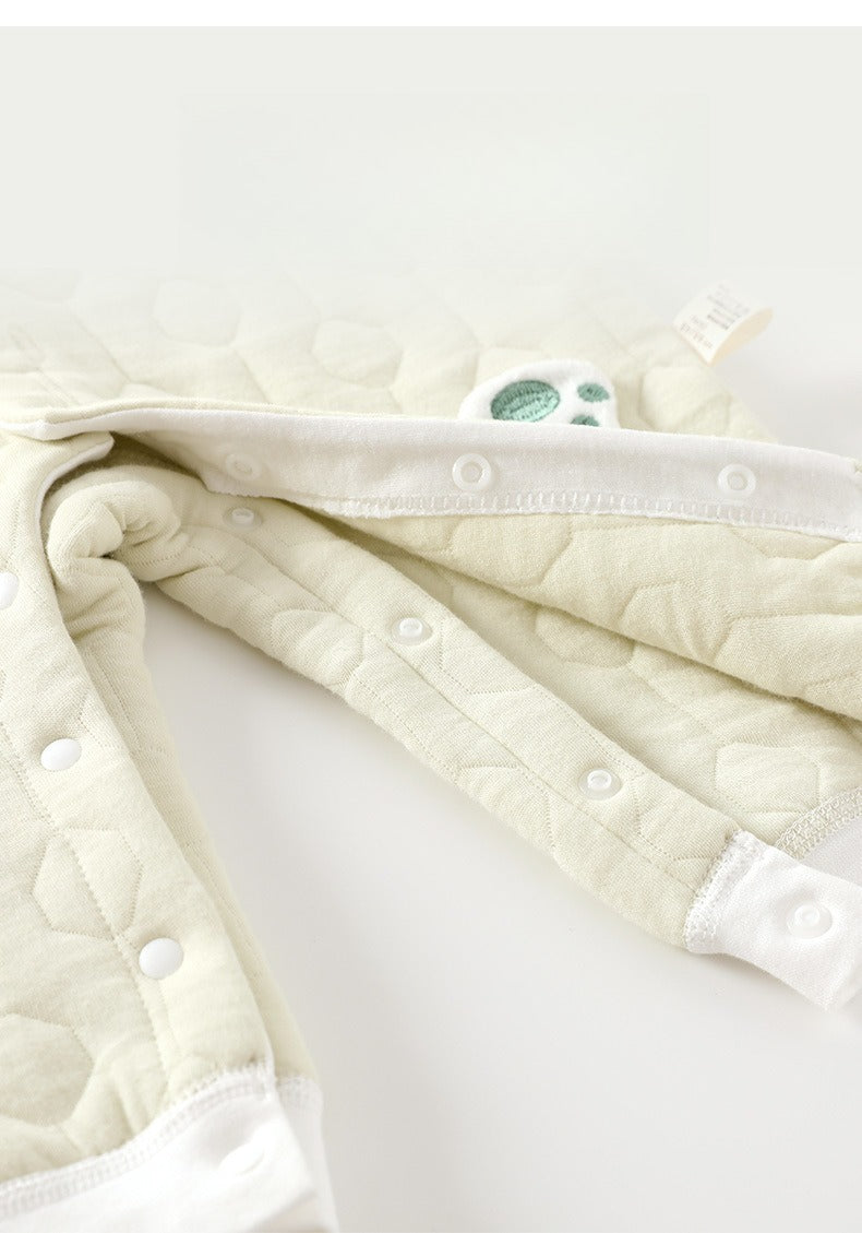 Baby Strampler mit Steppstruktur & Tierdetail