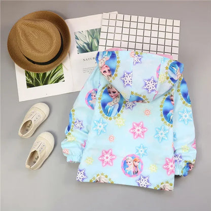 Regenjacke / Übergangsjacke für Mädchen / Blau oder Rosa