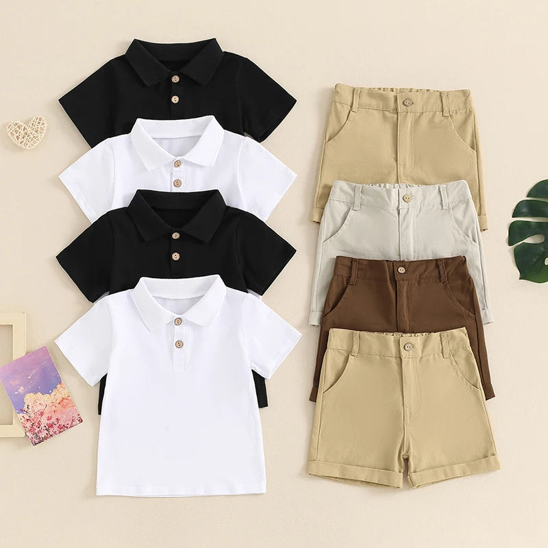 Jungen-Poloshirt & Shorts Set