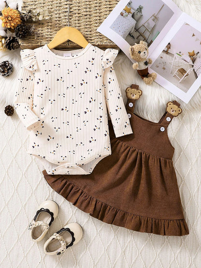Kuschelweiches Bären-Abenteuer Set | Body & Kleid für Mädchen