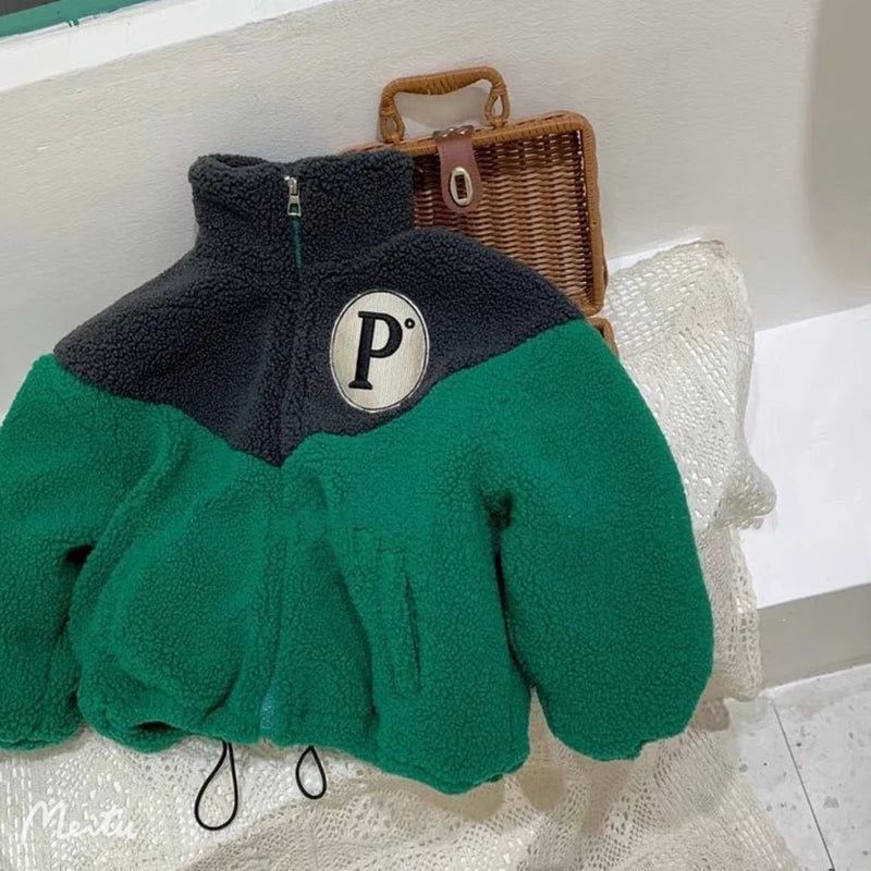 Kuschelige Jacke im sportlichen Design für Jungen