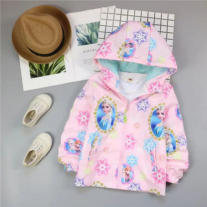 Regenjacke / Übergangsjacke für Mädchen / Blau oder Rosa