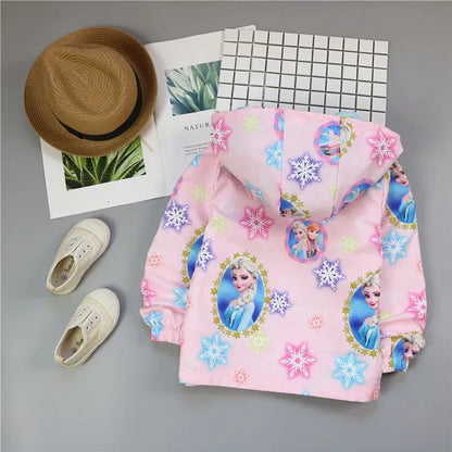 Regenjacke / Übergangsjacke für Mädchen / Blau oder Rosa