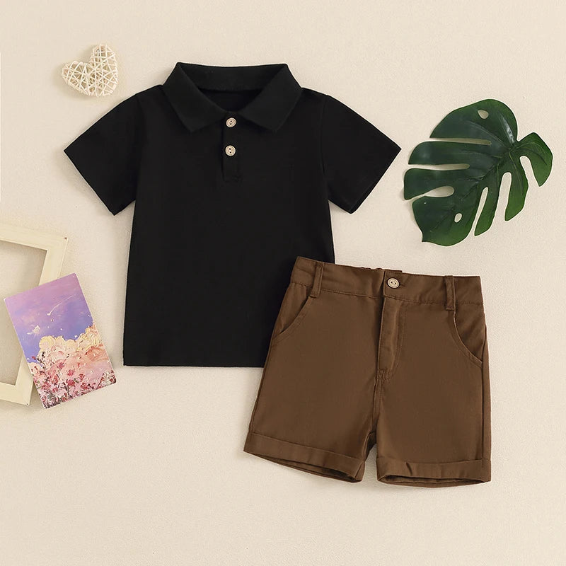 Jungen-Poloshirt & Shorts Set