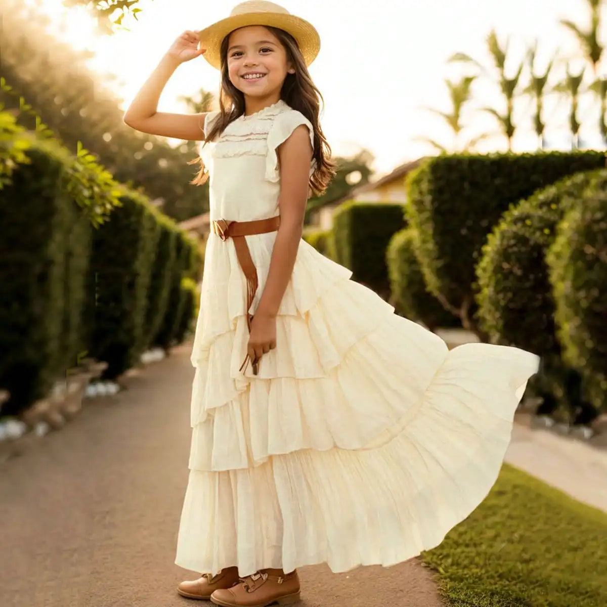 Traumhaftes Lagen-Sommerkleid für Mädchen