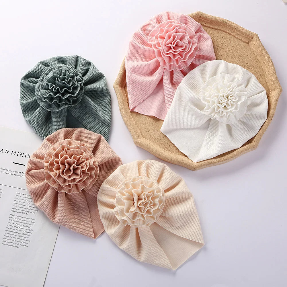 Baby Turban Mütze mit Blume