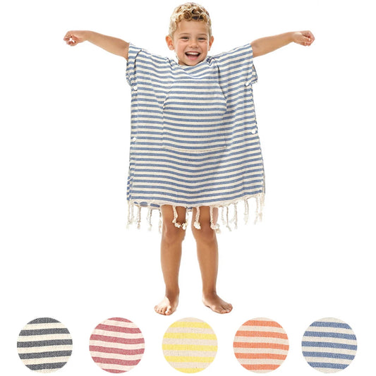 Kuscheliger Kinder-Poncho aus 100% Baumwolle