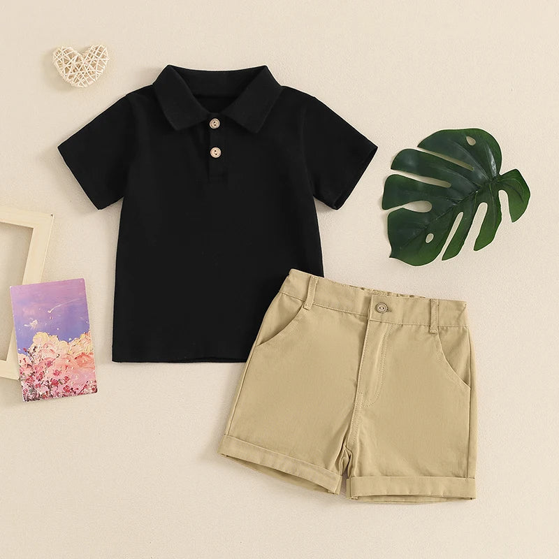 Jungen-Poloshirt & Shorts Set