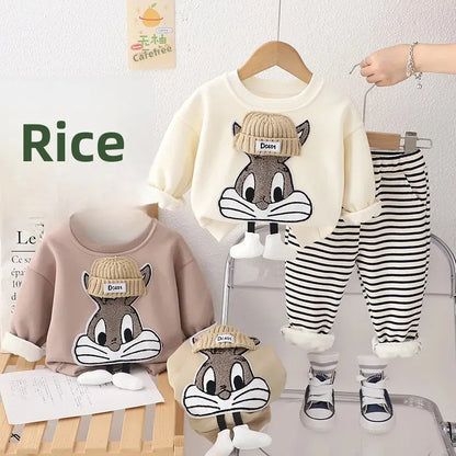 Trendiges 2-Teiler Kinder Outfit für Jungen mit Cartoon-Motiv