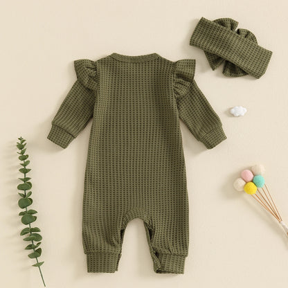 Baby-Strampler mit passendem Stirnband