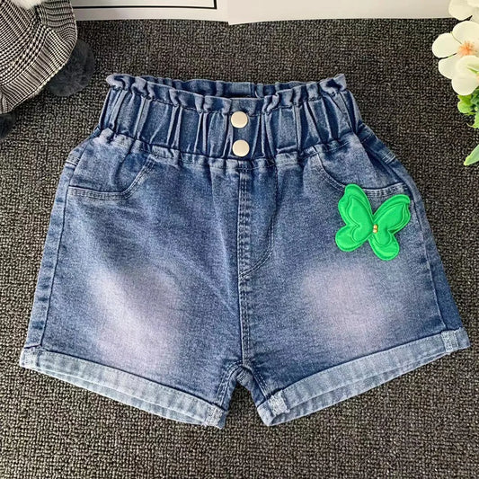 Kinder-Jeansshorts mit Applikationen