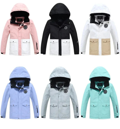Winterjacke mit Kapuze / Sportliche Skijacke / Schutz vor Wind, Regen & Schnee