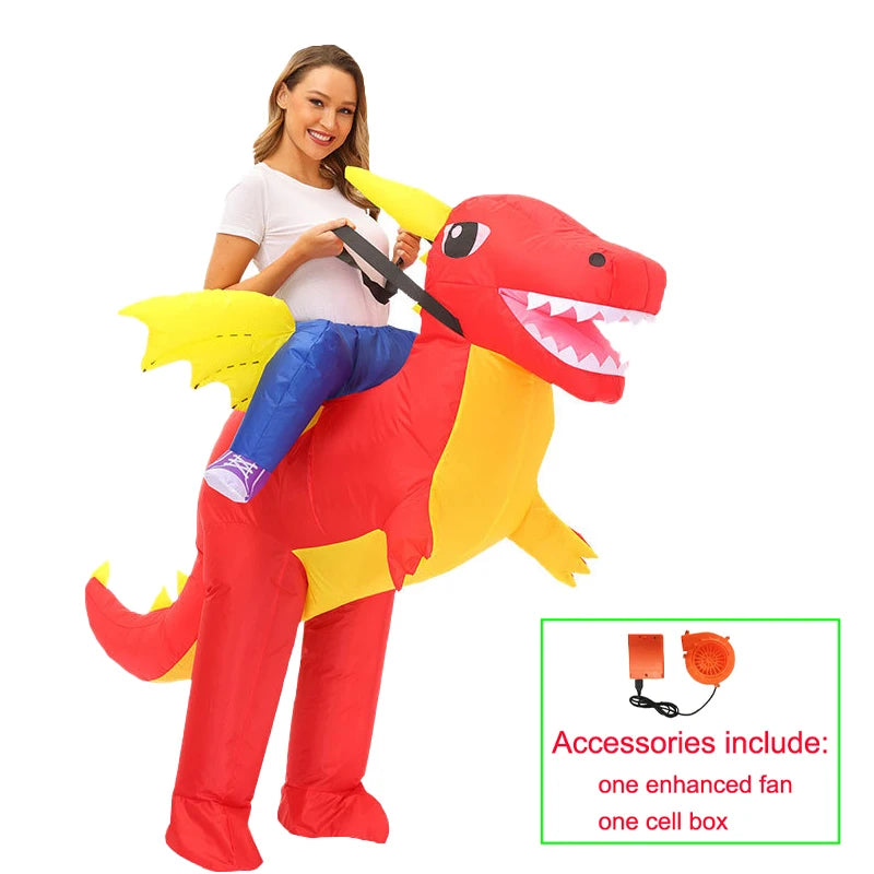 Aufblasbares Dinosaurier-Kostüm für Halloween