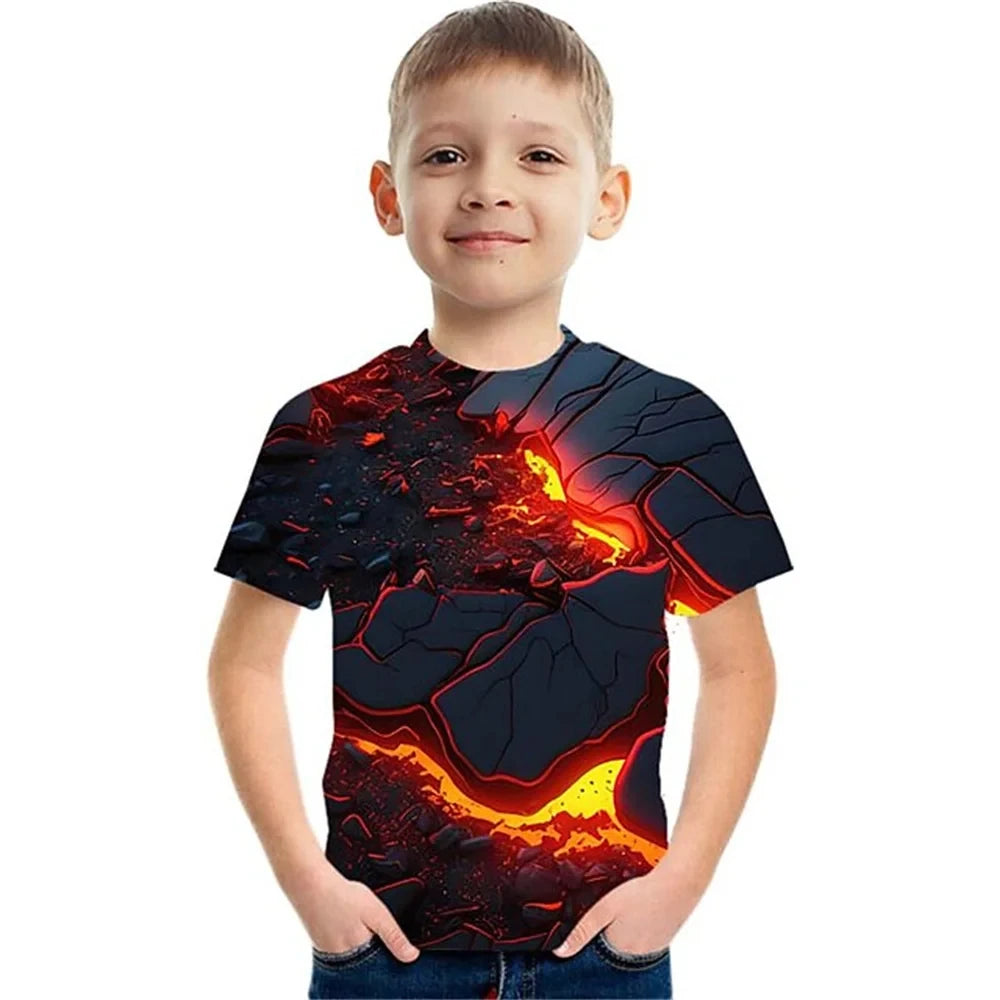 Coole Kinder-T-Shirts mit leuchtenden Designs