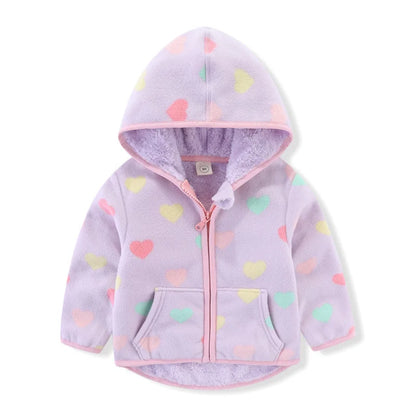 Fleecejacke für Kinder mit Kragen oder mit Kapuze