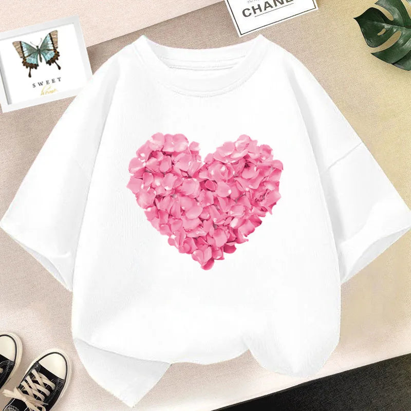 Kinder T-Shirt mit Herz-Design