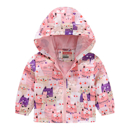 Regenjacke mit Kapuze für Jungen & Mädchen