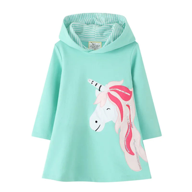 Zauberhaftes Hoodie-Kinderkleid