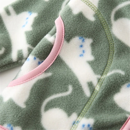 Fleecejacke für Kinder ohne Kapuze mit Kragen