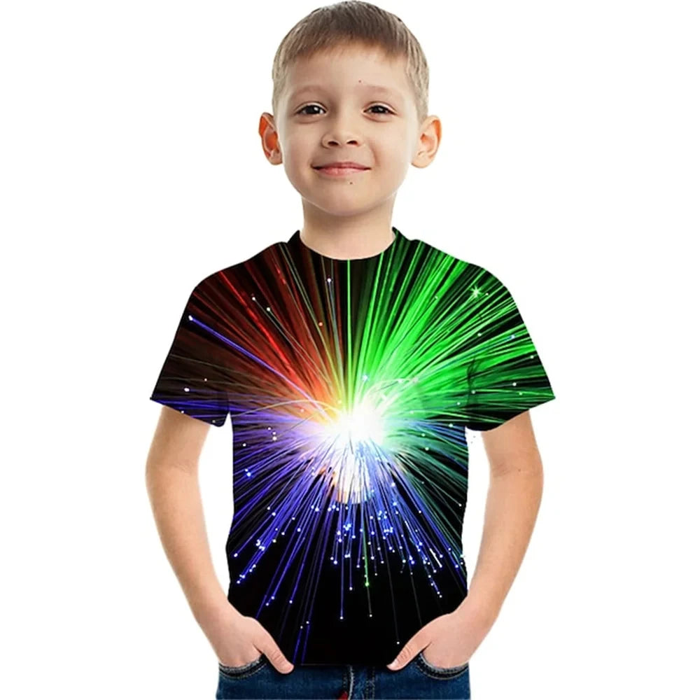 Coole Kinder-T-Shirts mit leuchtenden Designs